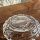 Pressed glass ashtray with dove pattern D:13.5