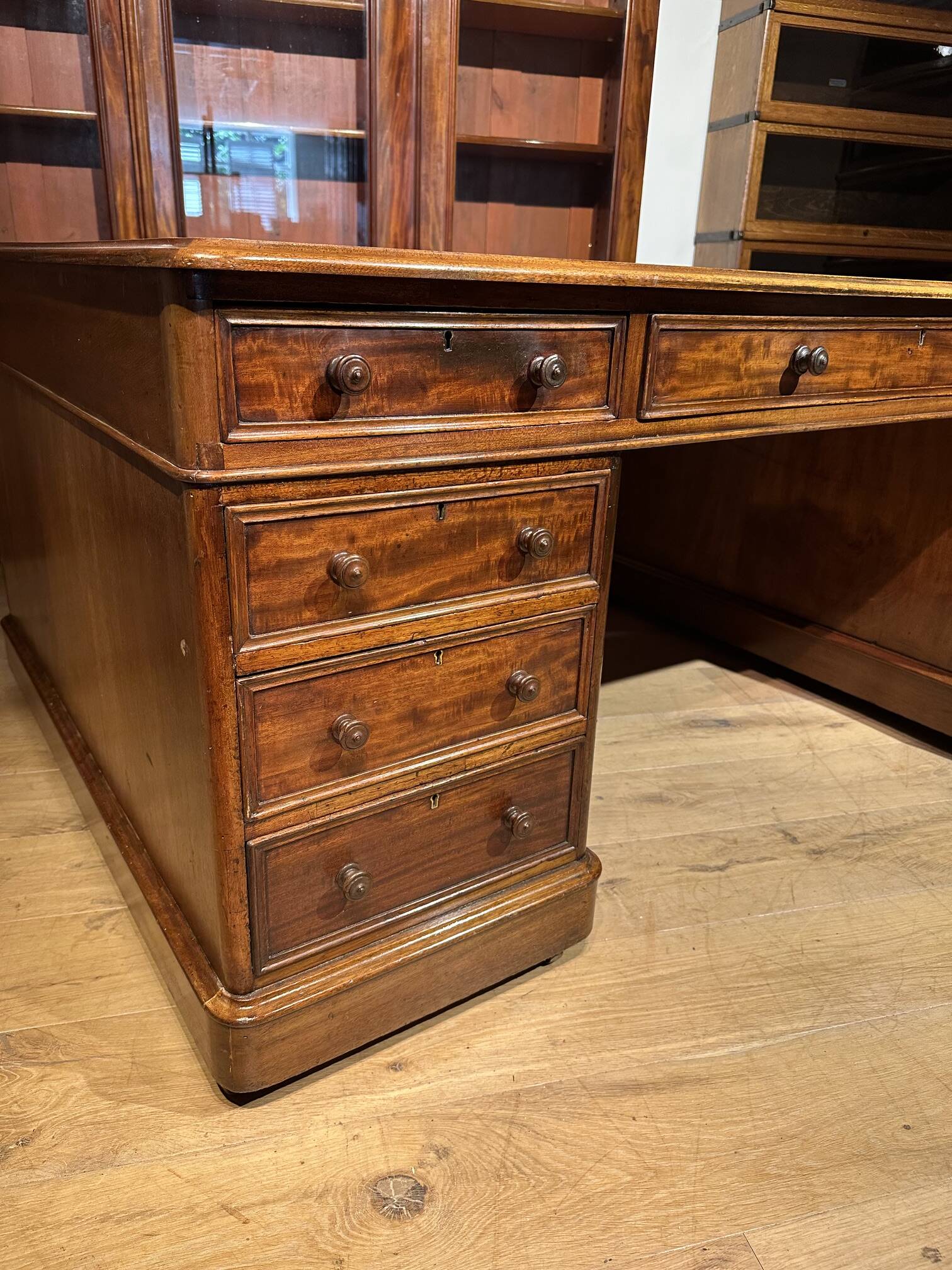 Large antique desk/partners desk