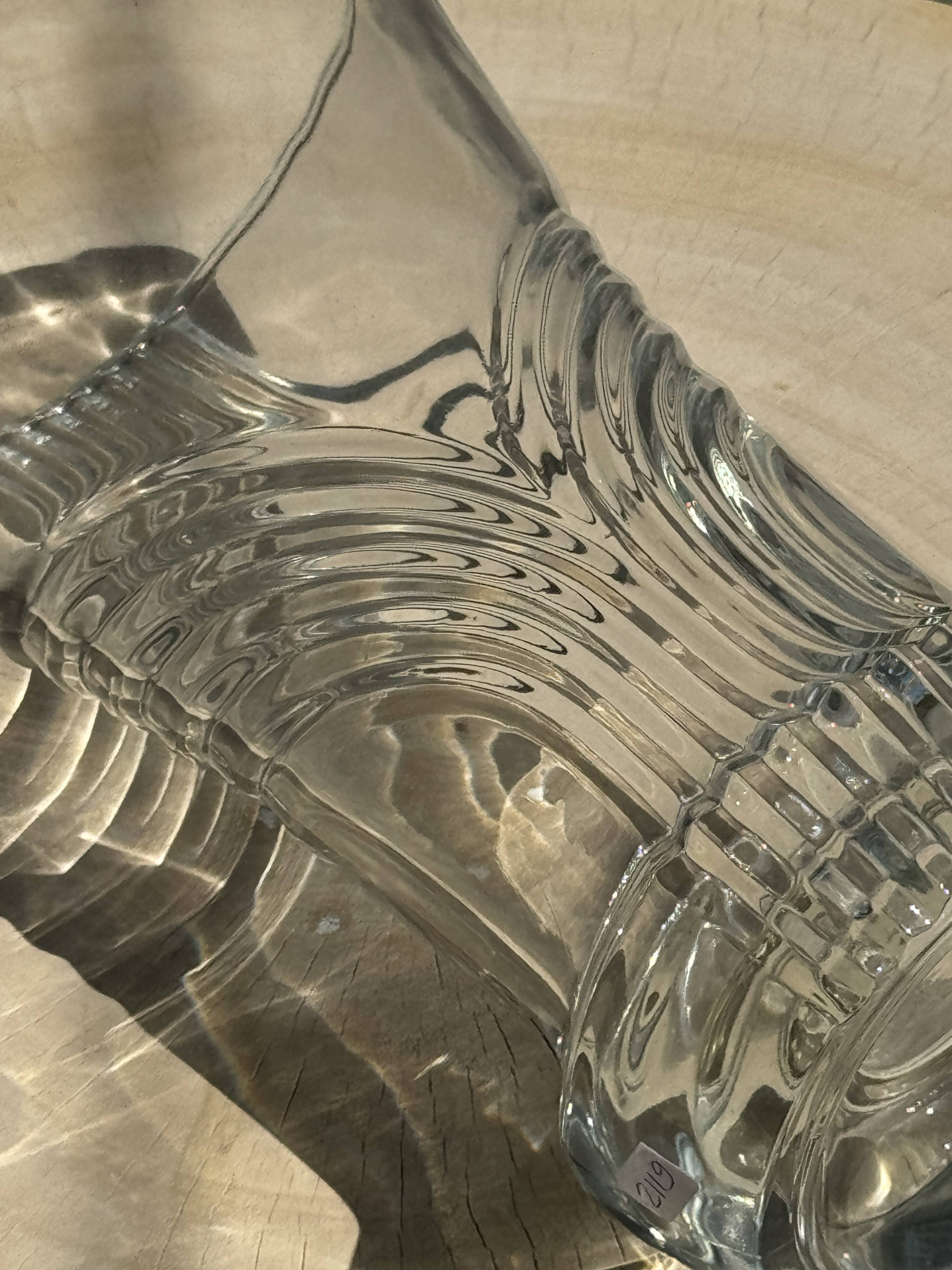 Large geometric glass vase H30