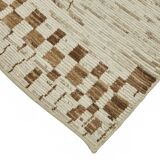 Handwoven Tribal One of a Kind 259 cm x 293 cm Beige Wool Carpet