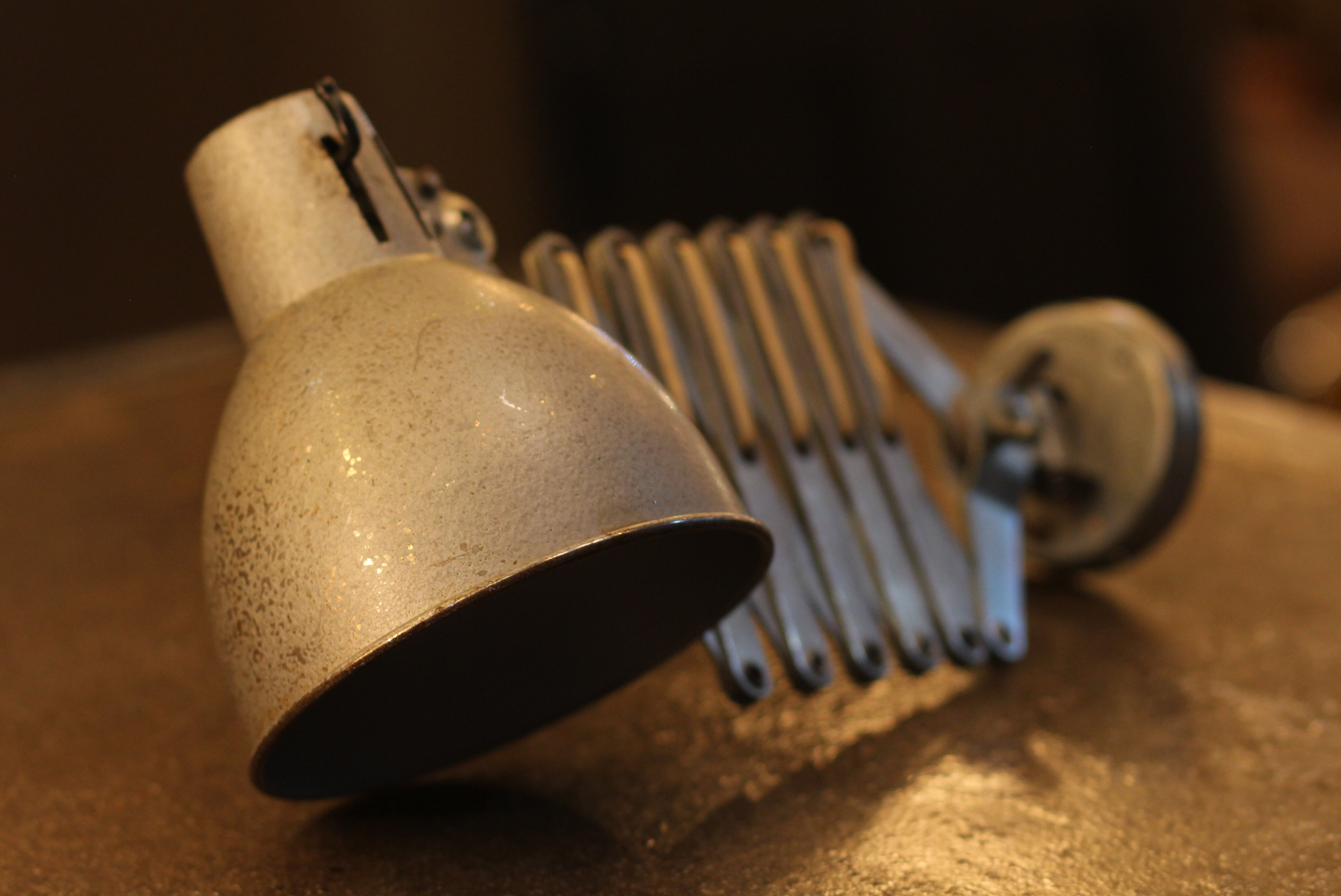 industrial scissor wall lamp