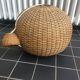 Rattan chandelier suspension old vintage craftsmanship 1960