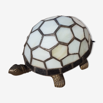 Tiffany style turtle stained glass lamp