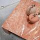 Vintage terracotta marble coffee table