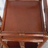 Pair of rattan bedside tables.