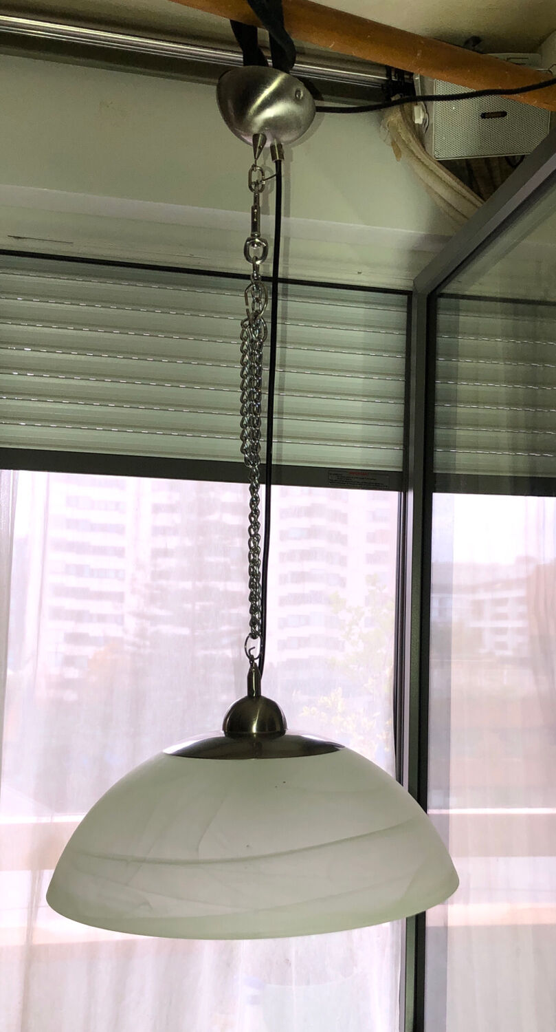 Molded glass pendant light