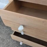 Natural wood chest of drawers