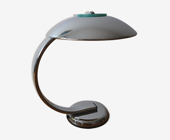 Lampe de bureau en metal chromé - années 80
