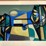 Lithograph signed "Albert Ferenz" Design 1950.