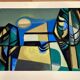 Lithograph signed "Albert Ferenz" Design 1950.