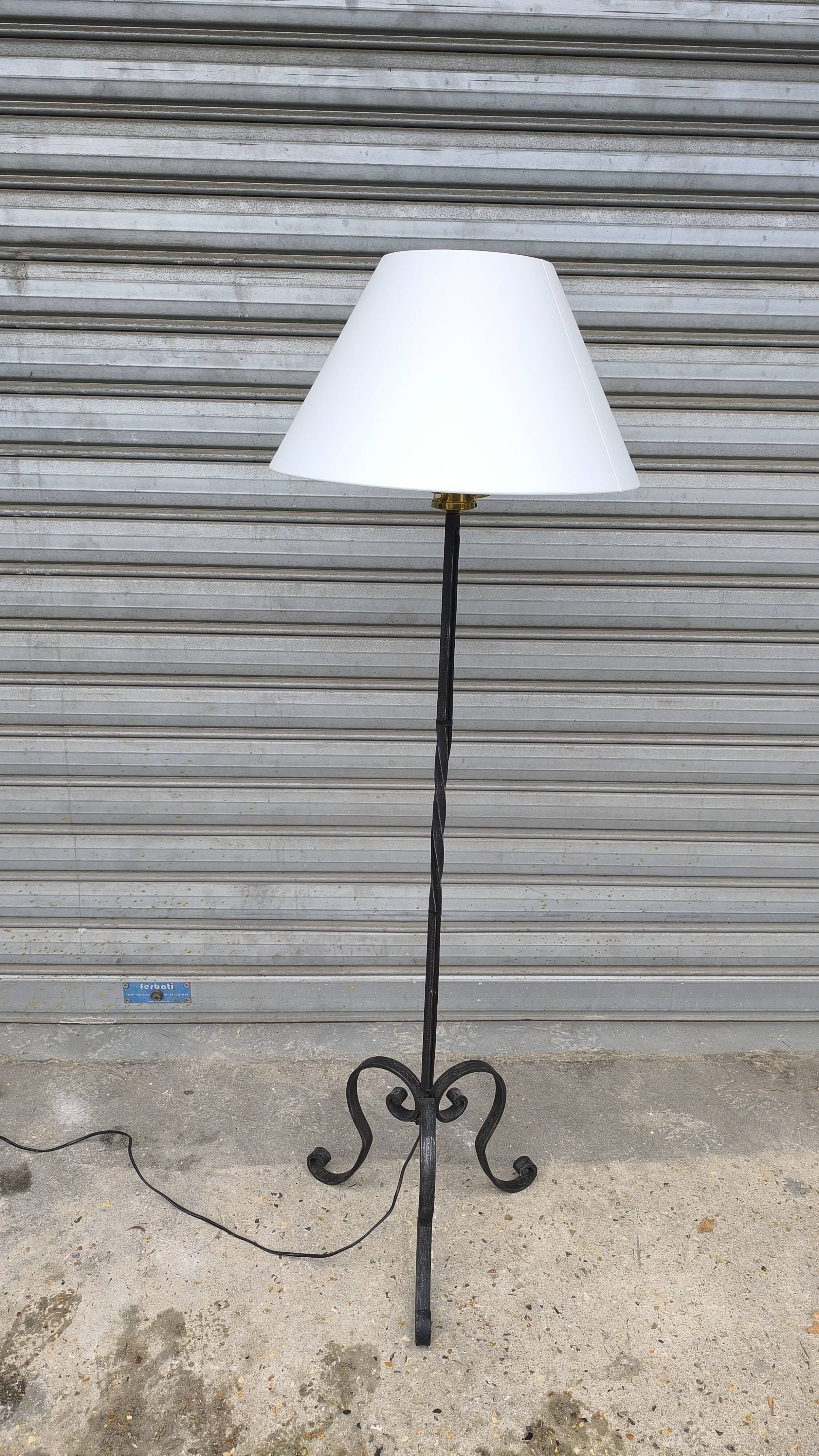 Wrought iron floor lamp 1950