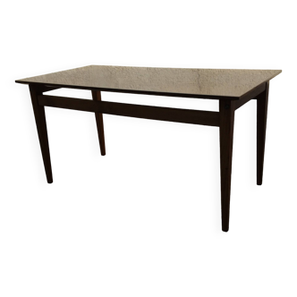 Table basse vintage belmondo milieu du siècle années 60 pieds démontables bois