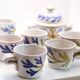 5 cups, 1 milk jug, 1 sugar bowl by Michel Barbier Vallauris