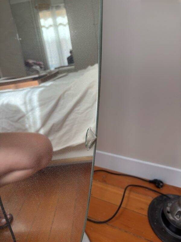 Space age / modernist pivoting mirror