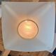 Vibea Quadra Ceiling Lamp in Ice Glass and Brass, 1970s