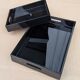 Set of 2 lacquered nesting trays from Rosee in Ink/black colour.