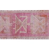 Vintage Turkish rug from Oushak, handwoven 85x266 cm