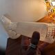 Trio de tulipes en verre satiné années 60-70