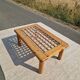 Vintage modernist coffee table in pine.