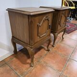 Pair of vintage 1960s oak bedside tables