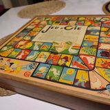 Antique Wooden Multi-Game Box - Ludo - Game of the Goose - Checkers