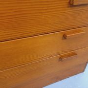 Vintage pine chest of drawers from the 1970s.