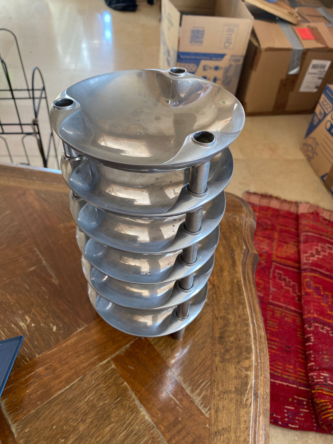 Lot of stainless saucers