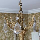 Bronze chandelier - branches with tassels