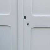 Antique white Parisian wardrobe with Majorelle blue interior