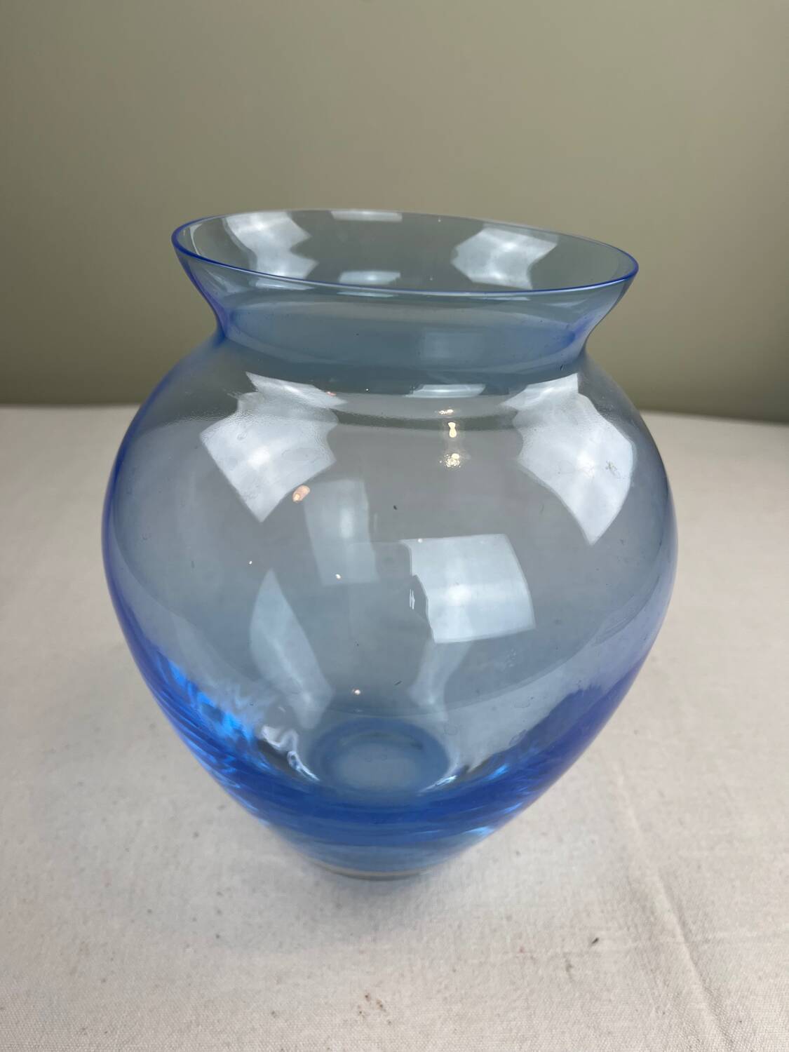 Azure blue vase