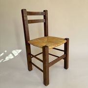 Set de quatre chaises paysannes paillées
