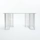 Wire glass and metal desk, terence conran, 1980s