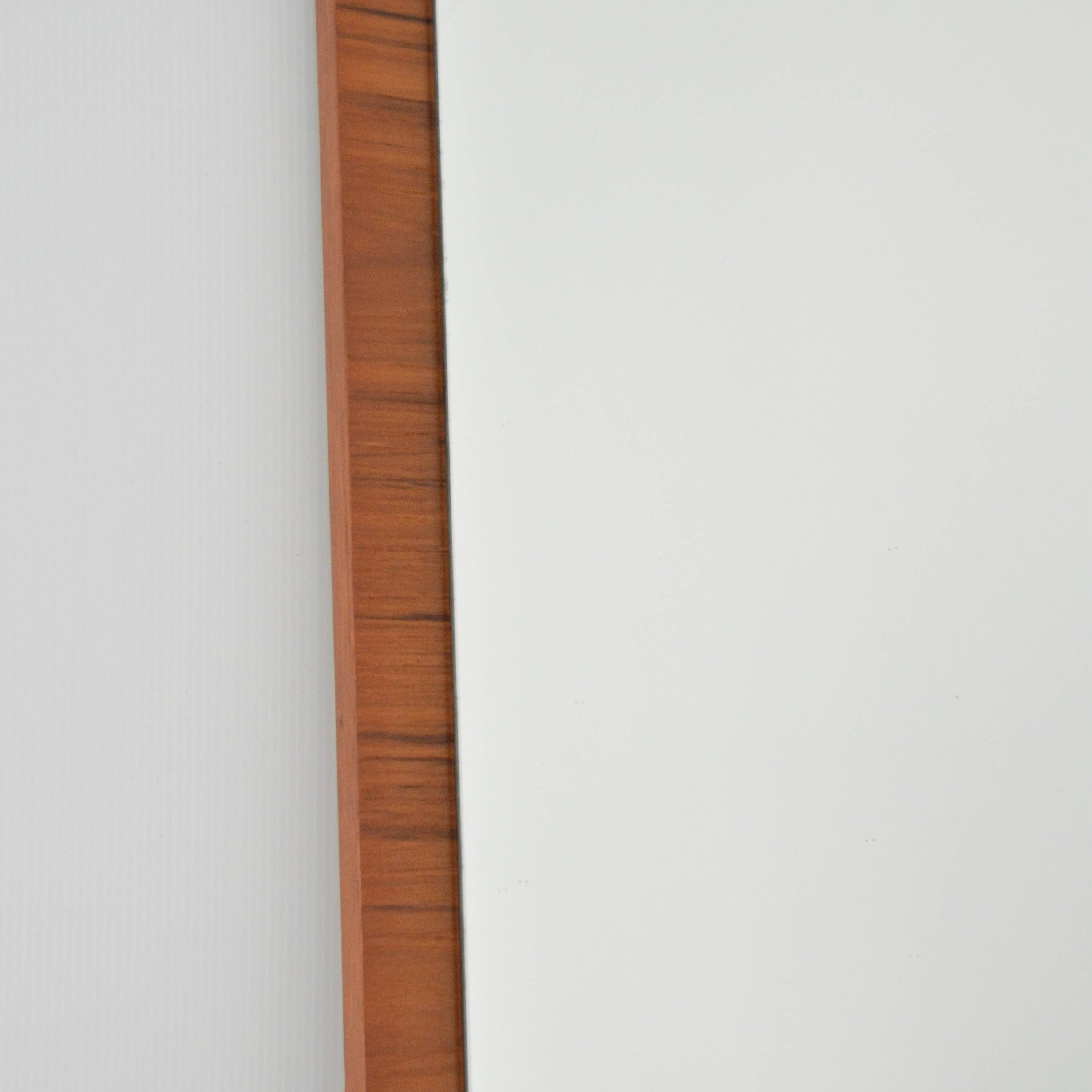 Scandinavian teak wall mirror 1960