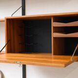 Unité murale modulaire scandinave en teck par Poul Cadovius pour Royal System, Danemark Années 1960
