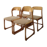 Suite of 4 Baumann sleigh chairs
