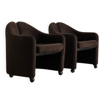 Ensemble de deux fauteuils vintage P142 par Eugenio Gerli pour Tecno