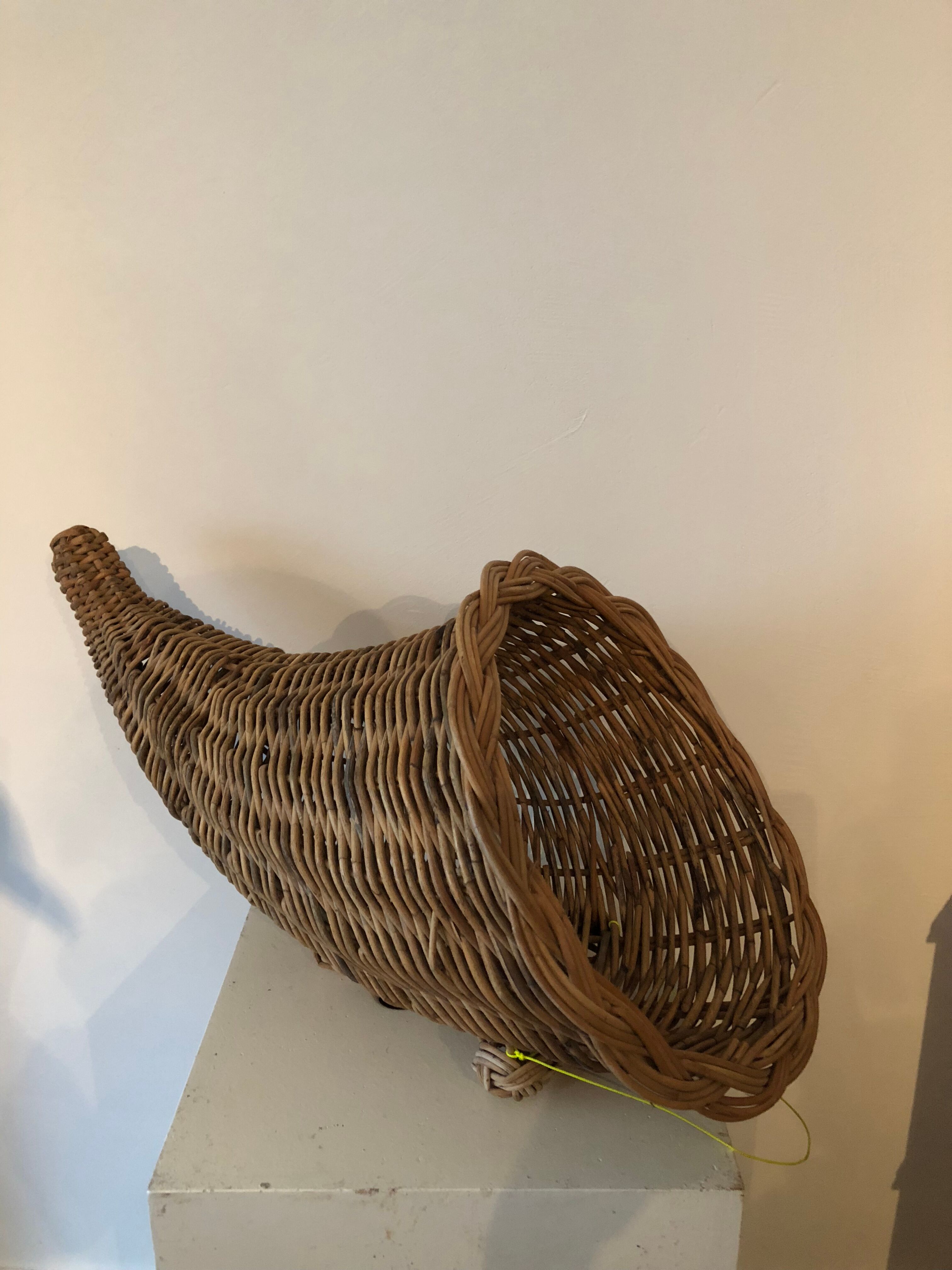 Vintage rattan basket Horn of plenty