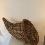 Vintage rattan basket Horn of plenty