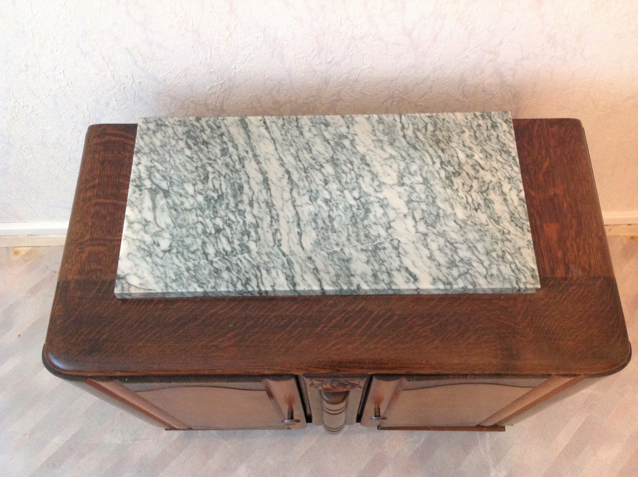 50/60 oak two-door bedside table