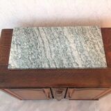 50/60 oak two-door bedside table