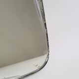Engraved and bevelled asymmetrical mirror, 1950s - 90x54cm