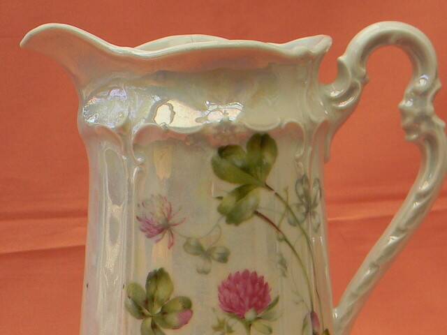 Art Nouveau pitcher in German porcelain.