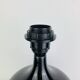 "Fig" lamp, black ceramic and silk shade, 1960s.