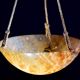 Art Deco great design brown alabaster chandelier, 1940s