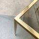Brass and Glass Side Table in Hollywood Regency German Mid-Century Style by Vereinigte Werkstätten, 1960s