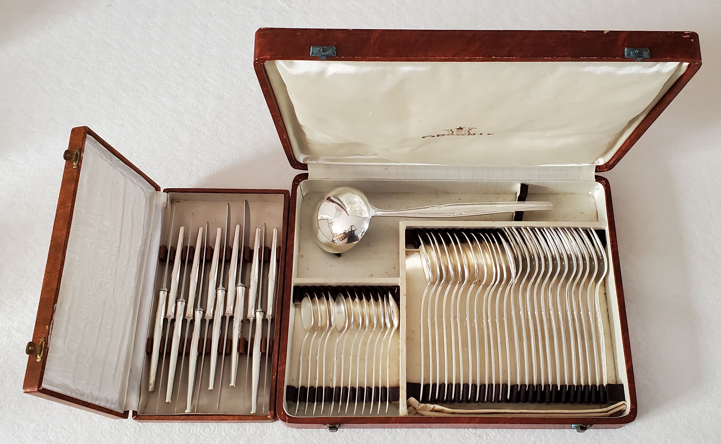 Housewife 47 pieces in silver metal Orbrille