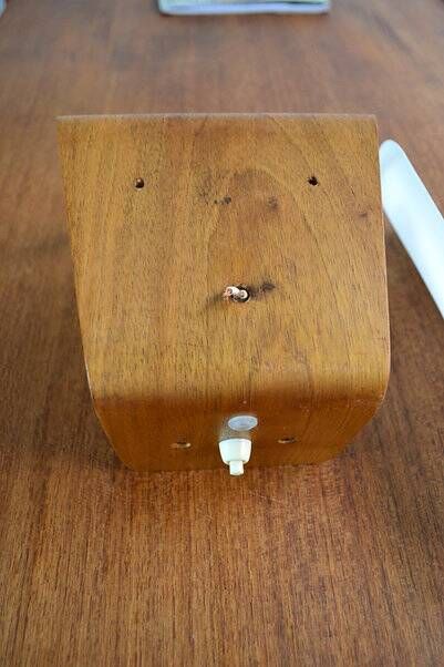 Louis Kalff NX 41 wall lamp opaline teak