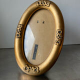 Cadre ovale en bois doré antique art nouveau