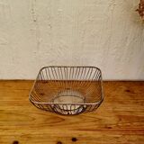 Vintage silver metal basket