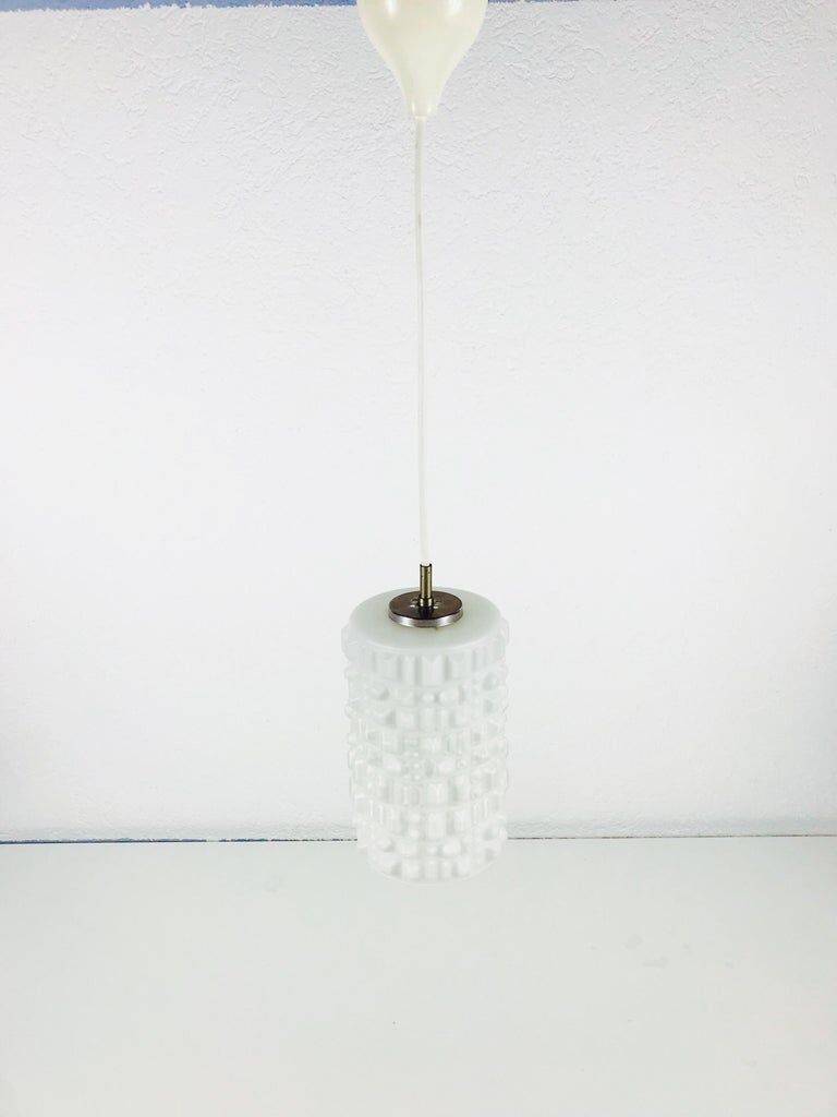 White opal pendant lamp by Peill and Putzler, 1970s, Germany
